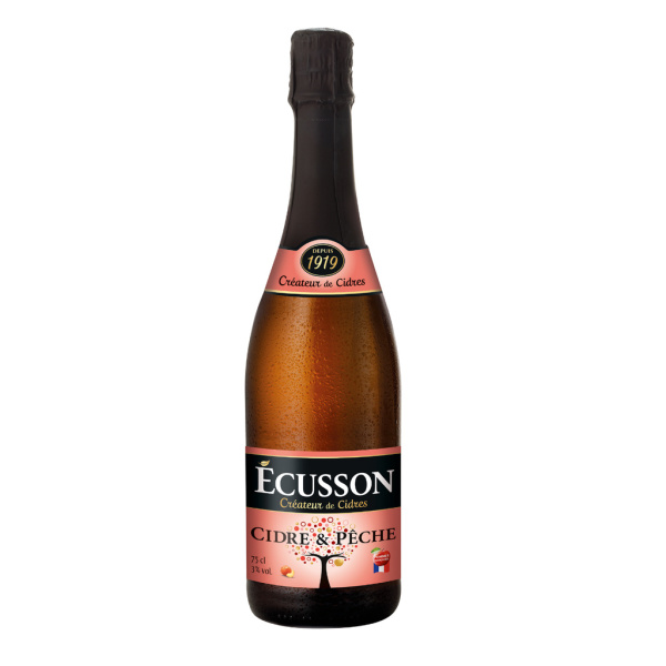 Cidre & pêche doux et fruité Ecusson  75cl x1
