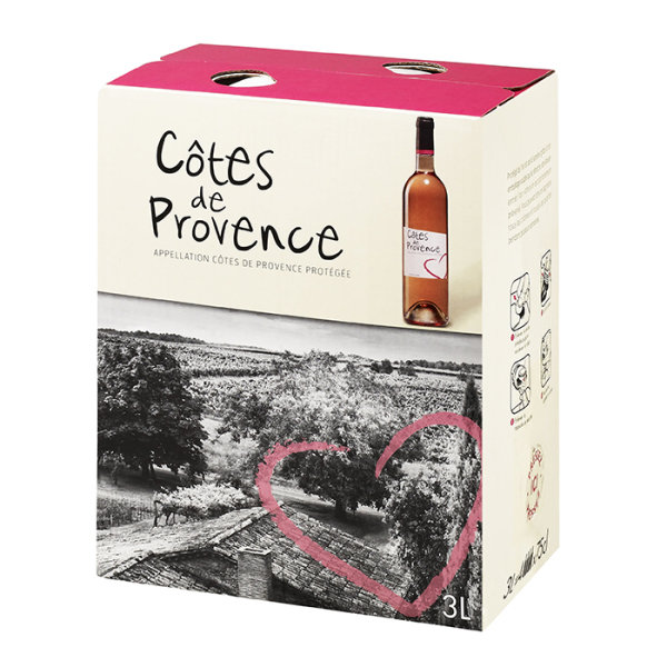 Vin côtes de provence rosé franprix  3l x1 110