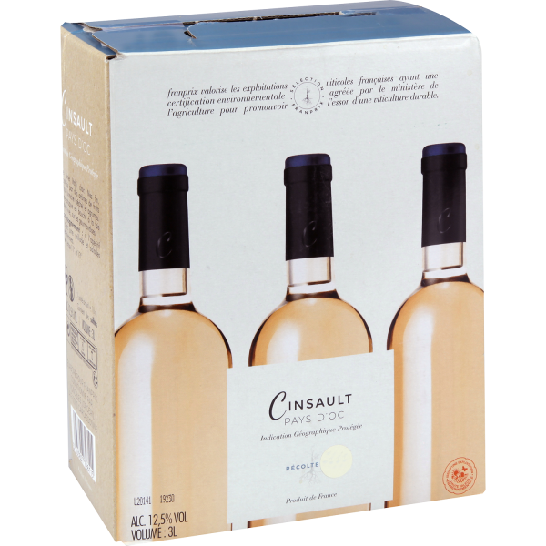 Vin de pays d'oc cinsault rosé DEFAULT  3l x1 113