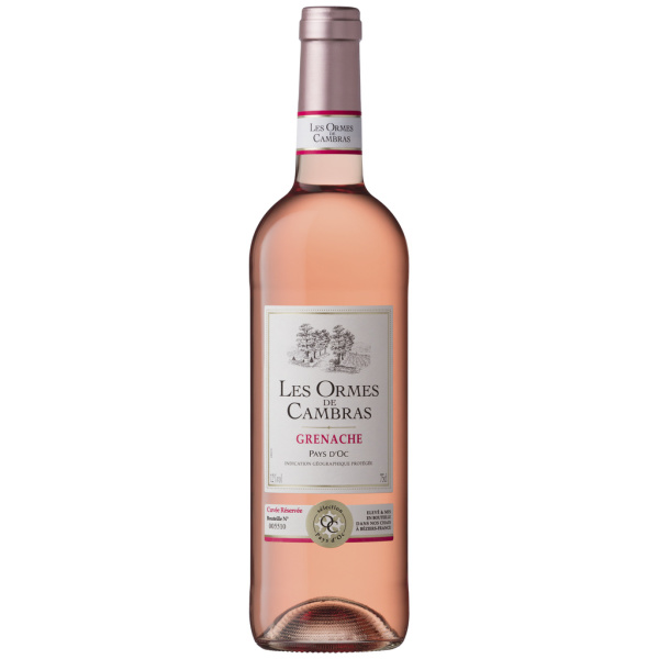 Vin rosé pays d'oc 2016 Les ormes de cambras  75cl x1 185