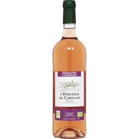 Vin rosé bio l'Héritage de Carillan_Carrefour