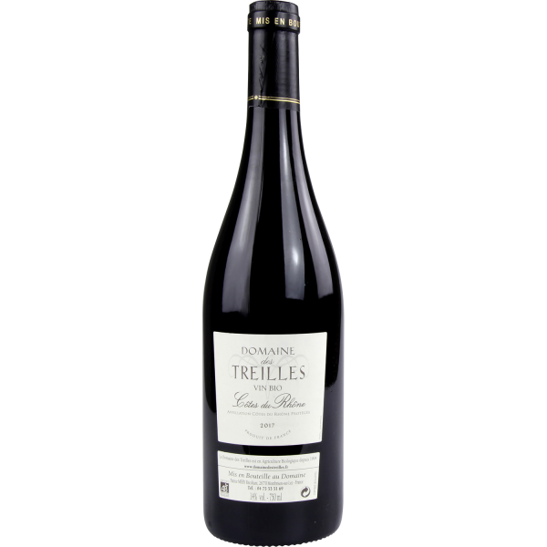 Vin rouge Côtes du Rhône bio DOMAINE DES TREILLES  75cl x1 176