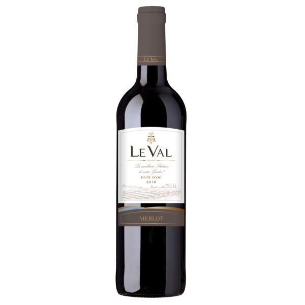 Vin merlot rouge LE VAL  75cl x1 131
