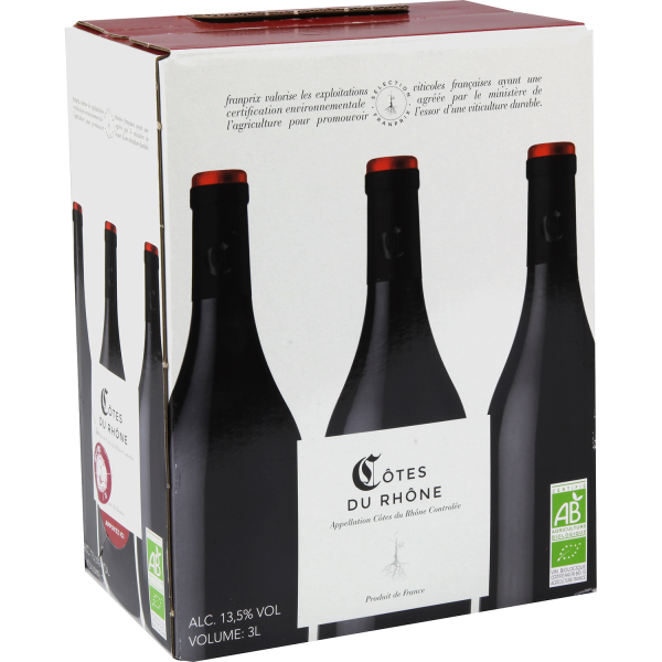 Vin rouge vallée du rhône bio DEFAULT  3l x1 337