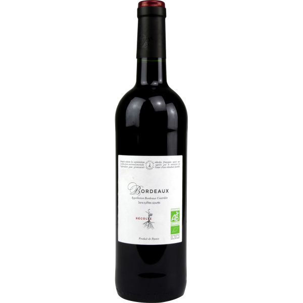 Vin rouge Bordeaux sans sufite bio DEFAULT  75cl x1 171