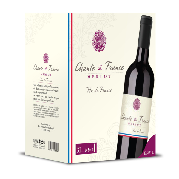 Vin rouge de france Nobrand  3l x1 276