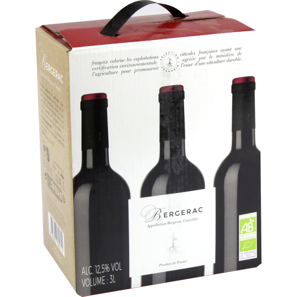 Vin rouge Bergerac bio DEFAULT  3l x1 163