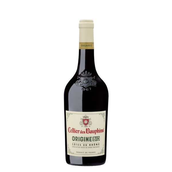 Vin rouge vallée du rhône bio Cellier des Dauphins  75cl x1 335