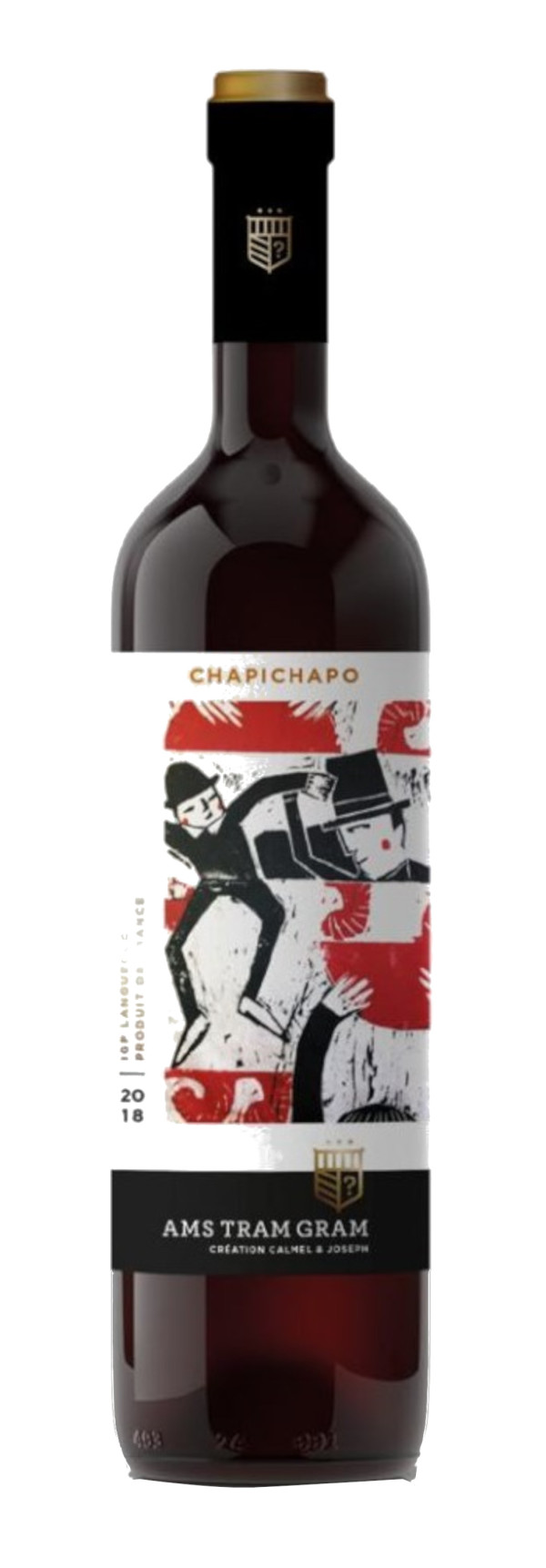 Vin rouge pays d'oc Ams tram gram  75cl x1 313