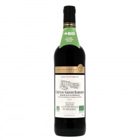 Vin rouge Bordeaux supérieur AOC Bio CHATEAU GRAND BARRADIS CAVE D'AUGUSTIN FLORENT_Carrefour