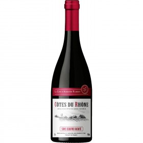 Vin rouge Sans soufre ajouté Vallée du Rhône Côtes du Rhône Carignan - Grenache 2017 LA CAVE D'AUGUSTIN FLORENT_Carrefour