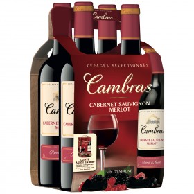 Vin rouge d'Espagne Cabernet 2016 CAMBRAS_Carrefour
